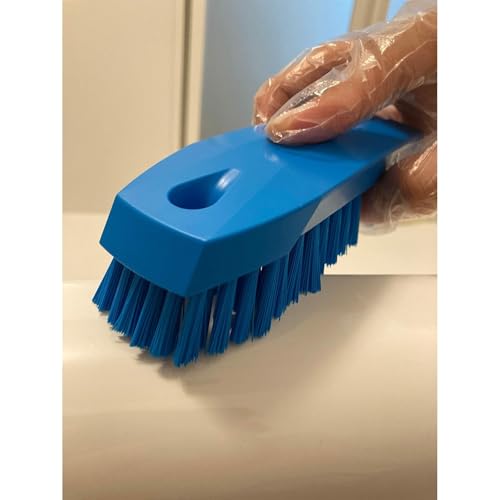 Vikan 35873 Brush,Scrub,Medium,7",PP/PBT,Blue - color: Blue