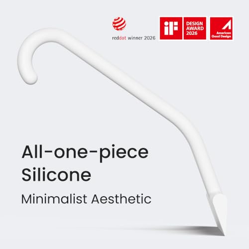 dancemoon JustHang Shower Squeegee with Built-in Hook, 10-Inch White - color: Classic White