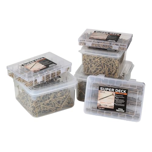 WELLOCKS #8 x 1-5/8 in Tan Deck Screws, 1.2 lbs with T25 Bit - size: #8×1-5/8", style: 1.2LBS Tan