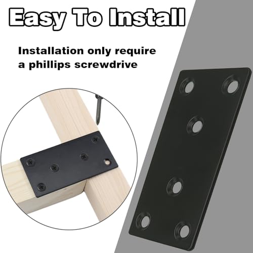 35‑Pack Flat Metal Brackets, 2.36" 304 Stainless Steel Brackets - size: 35PCS-2.36'' Flat Plates