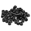 PATIKIL 120Pcs ABS Spacers 4mm ID, 7mm OD, 5mm Height Plastic Round Stud Spacer Black Nylon Washers Nut Unthreaded Rubber for M4 Screws Bolts Barrel - size: 4mm ID, 7mm OD, 5mm Height