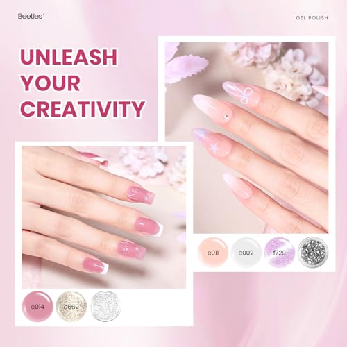 Beetles Cat Eye Gel Nail Polish Set, 36 Colors Jelly Shimmer Nail Gel | with Base Coat, Glossy$Matte Top Coats, Plus Nude Blush Pink White Lavender Shades for Uv Led Manicures - color: 20 colors Glowy Grace