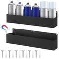 2 Pcs Magnetic Aerosol Spray Can Holder, 16.54 x 3.15 x 4.33 Inch, Black - size: 16.54 x 3.15 x 4.33 Inch