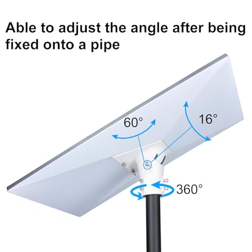Pipe Adapter Wall Pole Mount for Starlink Standard 4/4X/Gen3,White - color: White