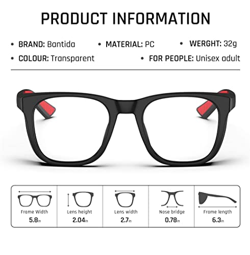 Safety Glasses Anti-Fog Eye Protection Blue Light Blocking Glasses for Women Men - color: Black