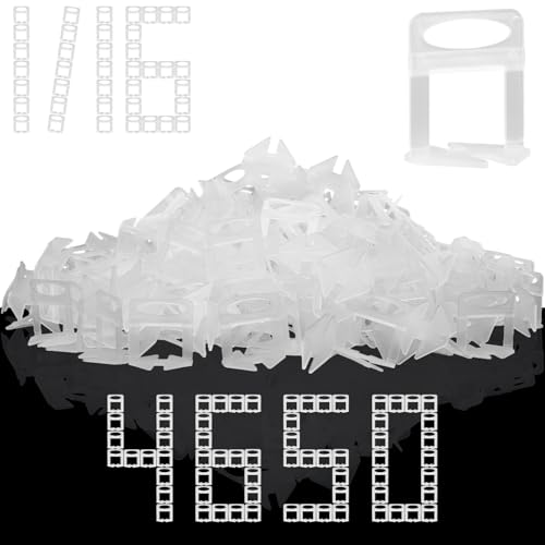 4650 Tile Spacers 1/16 Inch Tile Leveling Clips for Floor Tiles - size: 1/16 Inch*4650 Piece