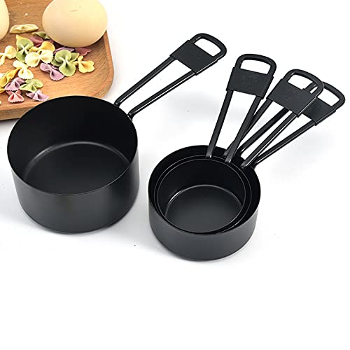 Black Stainless Steel Measuring Cups and Spoons Set, 9PCS - color: Black-9pcs