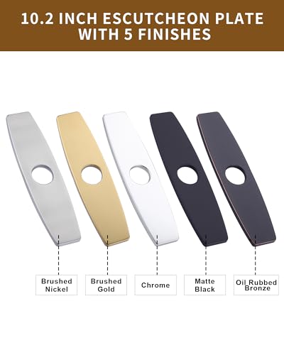 ARCORA 10.2 Inch Faucet Plate Sink Hole Cover Escutcheon - color: Brushed Gold