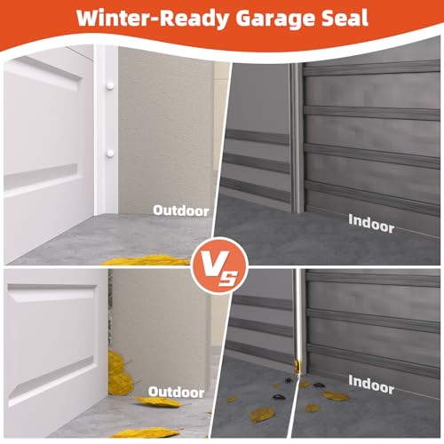 Elvone Garage Door Seal Top and Sides with Nails, 40 FT, White - color: White, size: 40ft