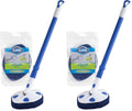 CLOROX Extendable Tub and Tile Scrubber (Pack of 2) with Extra Pad - Plastic Head, Blue, Tile Surface - size: 1 Count (Pack of 2)