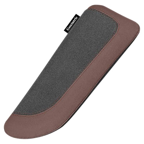 Alcantane Elbow Rest: Memory Foam Support for Car Legs and Knee, Anti-Fatigue - color: Brown left hand pad