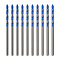 10PCS 5/32" Solid Carbide Drill Bit Set, Masonry Drill Bits, Concrete Drill Bits, Carbide Drill Bits for Glass, Tile, Brick, Cement, Plastic, Wood - size: 5/32"-10PCS