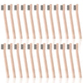 24PCS Stainless Steel Wire Scratch Brushes, Beech Wood Handle, Heavy Duty Cleaning Tools, Rust Removal Brushes, Multi-Purpose Industrial Brushes