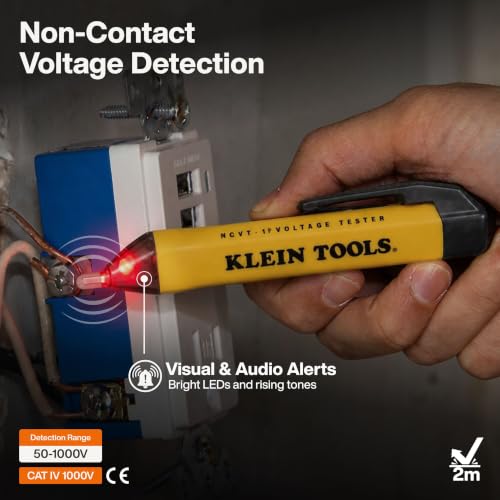 Klein Tools 69149P Electrical Test Kit with Digital Multimeter, Non-Contact Voltage Tester and Electrical Outlet Tester, Leads and Batteries - size: Manual-Ranging Kit