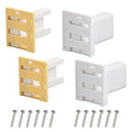 4 Pack Drawer Slide Track Brackets Rear Mount Plastic(2 Pairs) face Frame sockets for 1 Inch Drawer Slides, Cabinet Pull Out 4 Packshelf Slides Hardware Bottom Mount, C-Shaped Drawer Rail Bracket