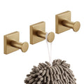 KOKOSIRI Robe Hooks Bath Towel Hooks for Wall Closet Kitchen Hanging Towels Bathroom Hardware Champagne Bronze Stainless Steel 3 Pack, B1016CPG-P3 - color: Champagne Bronze, size: 3 Pack