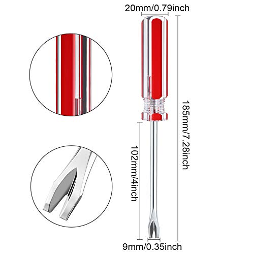 3 Packs Tack Lifter 3 mm U Tip Nail Staple Rivet Tack Puller Screwdriver Upholstery Staple Remover Tool for Furniture - color: Red