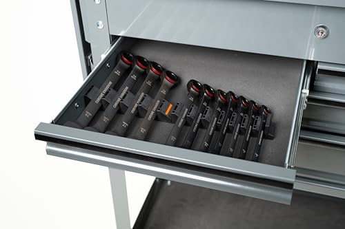 ToolBox Widget Basics Wrench Organizer - Rubber Wrench Holders for Tool Drawer - Modular Toolbox Organizer System - 1 Pack, 16 Holders