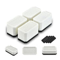 EclatBain Rectangular Adjustable Bed Risers 3&4.3 Inch, 4000 lbs, 4 Pack - color: Rectangle-4 Pack-white, size: 2 Layer(3inch)