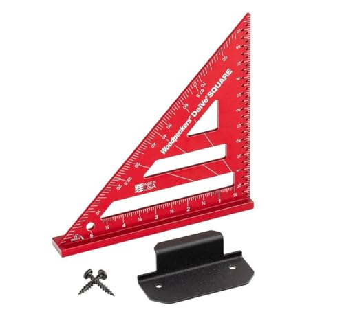 Woodpeckers Delve Square, 10-in-1 Woodworking Layout Tool, 6 Inch, Aluminum, Feature Packed Carpenter Square - color: Aluminum, style: 6 Inch