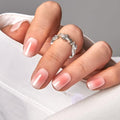 CurvLife Short Square Press On Nails, Dew Touch Nude Pink, Soft Gel - color: Dew Touch