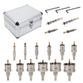 12Pcs (13-54mm) TCT Carbide Hole Saw Kit for Hard Metals. Includes 2 Titanium, 1 Stepped Pilot Drill Bit, and 2 Hex Keys. Ideal for Stainless Steel, Iron, Aluminum, Alloys, and Other Metals - size: 12 in 1(13-54mm)