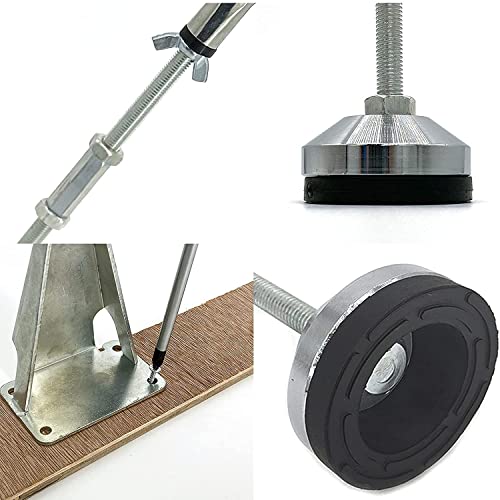 6 Pack Adjustable Height Center Support Leg for Bed Frame - color: 6pcs(7.2-14.8inch)-heavy Duty Metal