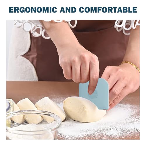 Pan Scraper, 5 Pcs Pot & Dish Scraper Plastic, Sturdy Scraper Kitchen Tool, Aqua - color: Aqua, size: 5 Pcs