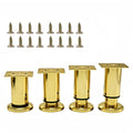 4Pcs Adjustable Gold Metal Furniture Legs 3.1-4.7 Inch Cabinet Desk Sofa - color: Gold, size: 3.1"- 4.7"-Set of 4