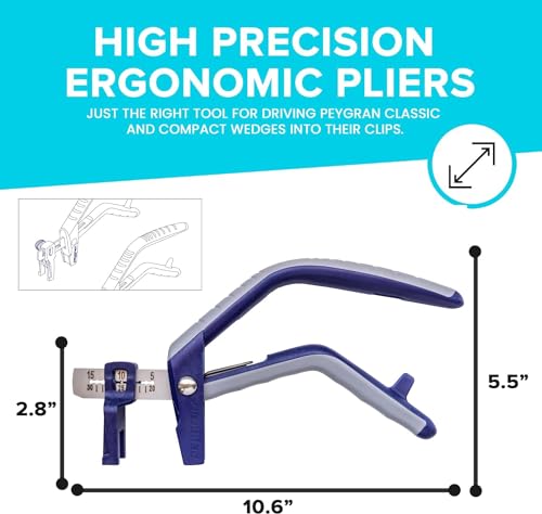 Peygran Adjustable Ergonomic Pliers for CLASSIC & COMPACT Tile Levelling Systems. Home Improvement Tool for Precise Lippage-Free Tile Installation, Minimizes Fatigue & Injuries