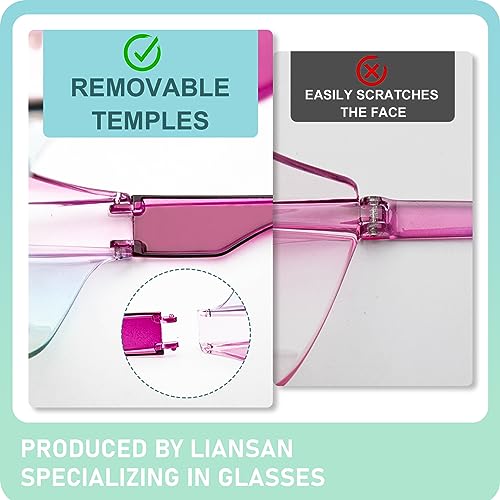 LianSan Safety Glasses Over Eyeglasses for Women - Anti-Fog Goggles Fit Over Eyewear for ANSI Z87.1 Certified - color: Multicolor/Yellow