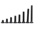 Flat Countersunk Head Socket Screws M3 Assortment Kit, 200Pcs Hex Drive Machine Screws with Storage Box (4-25mm Sizes)