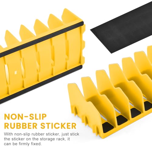 Pliers Organizer 2‑Pack, Expandable 20‑Slot Tool Rack - color: yellow