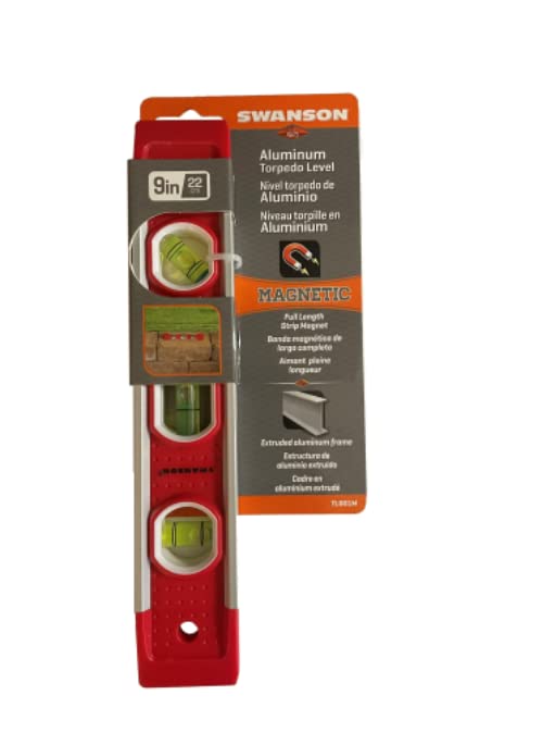 Swanson Tool TL001M 9-Inch Magnetic Torpedo Level - size: 9" (Pack of 1), style: Magnetic Torpedo Level