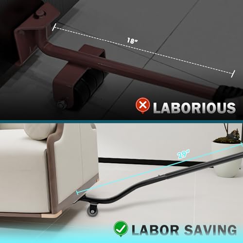 29" Lengthening Furniture Lifter Tool, Appliance Metal Lifter for Furniture - size: Black-29 IN