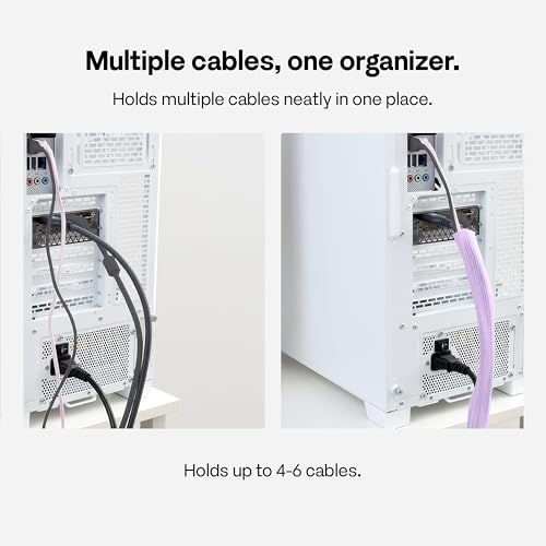 Pixio 10FT Tubing Cable Sleeve – Purple 1/2 inch Flexible Cable Management Sleeve for PC, Gaming, TV & Office, Wire Organizer for Desk Cable Cleanup - color: Purple