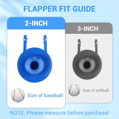 Universal Toilet Flapper Replacement 2 Inch - Compatible with Most American Standard Kohler Fluidmaster Toto Gerber Toilets Tank Water Saving Rubber Flush Valve Flapper with Stainless Chain Blue 1Pack - style: 2 inch-1 Pack