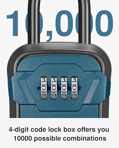 Puroma Key Lock Box for House Keys Combination Lockbox, 1 Peacock Blue - color: Peacock Blue