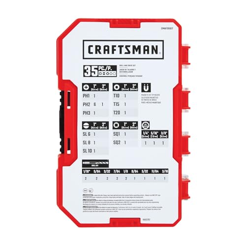 CRAFTSMAN 35 Piece Screwdriver Bit Set, Durable, Shock-Resistant Steel (CMAF35SET)