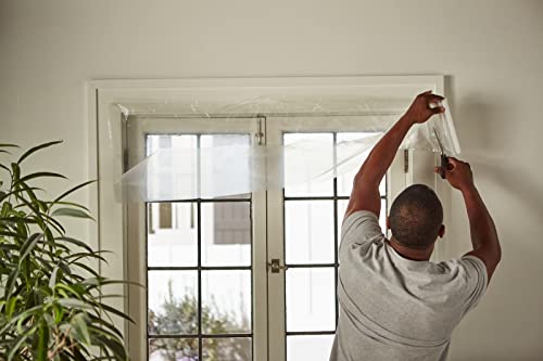 Duck MAX Strength Window Insulation Kit, Winter Window Seal Kit Fits up to 5 Windows, Heavy Duty Shrink Film Cuts to Size for Easy Indoor Installation, Window Tape Included,62 In. x 210 In., Clear - size: Standard Window - 5 Pack