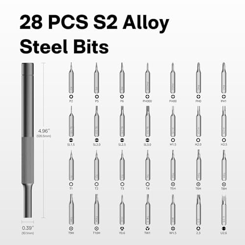 HOTO 28 in 1 Manual Precision Screwdriver Set, Eyeglass Repair Kit