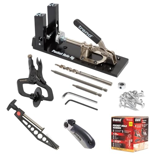 Trend Pocket Hole Joinery Kit With Jig, Clamp, Flush Saw & Screws - style: Ultimate Kit