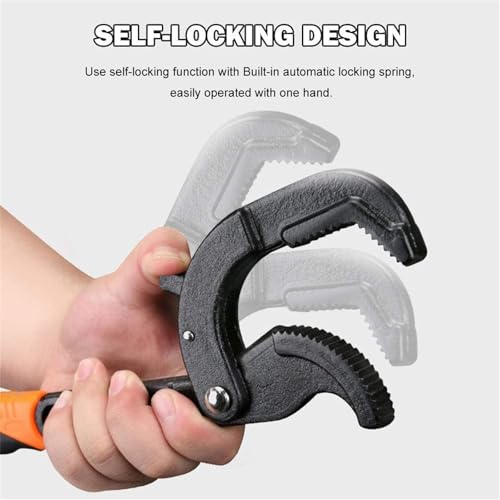 RULLINE Adjustable Wrench Quick Multi-Function Spanner Power Grip Pipe Wrench Set 2 Pack compatible with 14-60mm Pipes Nuts Screws | Power grip pipe wrench set – adjustable for 14-60mm pipes, nuts & screws. Multi-function spanner. Heavy-duty steel – 2-pac