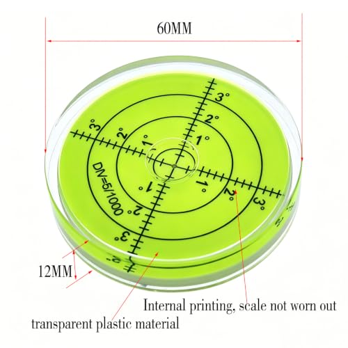 Universal universal level, bubble level tool, circular 2.4 inches, 60mm (acrylic) - color: Acrylic