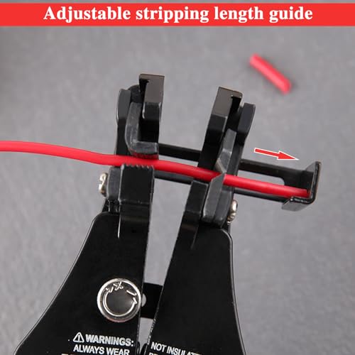 3 in 1 Automatic Wire Stripper Tool 7-Inch Heavy Duty Wire Stripping Crimping Cutting Pliers for 8-18 AWG Solid and Stranded Electrical Wire, Multifunctional Hand Tool for Electrician