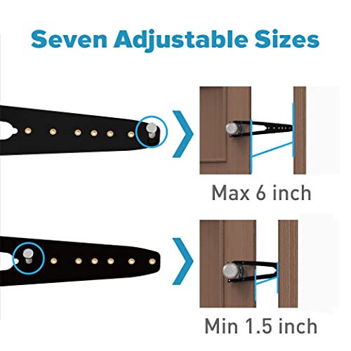 Neobay Cat Door Latch with Stabilizer, Keeps Dogs Out of Litter Box - color: Black 2 Packs