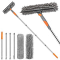 SetSail Window Squeegee with 66in Extension Pole 2-in-1 Window Cleaning Kit - color: Grey Orange