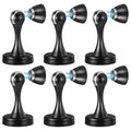 6 Pcs Magnetic Door Stoppers, Stainless Steel Heavy Duty Magnetic Door Stops for Wall and Floor Mounting, Door Holder Keep Door Open (Black)
