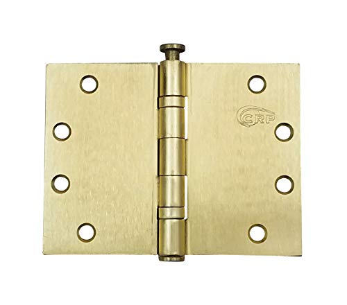 Hinge Outlet Wide Throw 180° Clearance Hinge Satin Brass 4.5 in x 6 in 2-pk - color: Satin Brass Finish