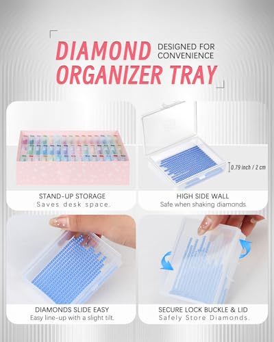 forever young 45PCS Diamond Painting Storage Containers Trays - size: 45pcs Storage set